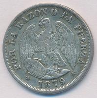 Chile 1879. 20c Ag T:2
Chile 1879. 20 Centavos Ag C:XF