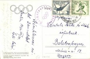 1936 Berlin, Reichssportfeld, Schwimmstadion auf das Osttor und die Deutsche Kampfbahn / Olympic Sta...