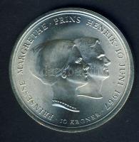 Dánia 1967. 10K Ag "Esküvő-Margit hercegnő" T:1