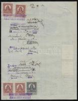 1930 Bp., Cordatic Magyar Gumiabroncs Rt. díszes fejléces számla, a gyár látképével, okmánybélyegekk...