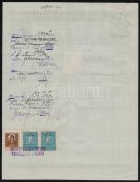 1930 Bp., Lutz Ede és Tsa Lakk- és Festékgyár Részvénytársaságának fejléces számlája okmánybélyeggel