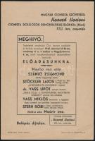 1946 a Magyar Cionista Szövetség meghívója előadásra