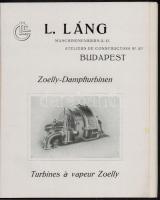Budapest, az L. Láng Maschienenfabriks A. G. képes reklám gőzturbina prospektusa