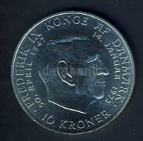 Dánia 1972. 10K Ag "Frigyes halála-Margit trónralépése" T:BU