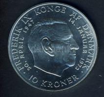 Dánia 1972. 10K Ag "Frigyers halála-Margit trónralépése" T:BU
