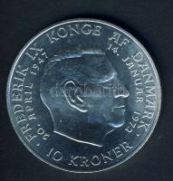 Dánia 1972. 10K Ag "Frigyers halála-Margit trónralépése" T:BU