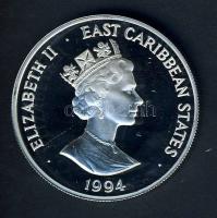 Kelet-Karibi Államok 1994. 10$ Ag 2Labdarúgó VB" T:PP Csak 10.000db!