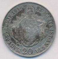 1848KB 20kr Ag "V. Ferdinánd" T:1-,2 patina