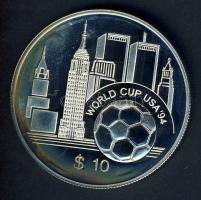 Kelet-Karibi Államok 1994. 10$ Ag 2Labdarúgó VB" T:PP Csak 10.000db!