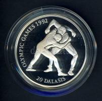 Gambia 1993. 20D Ag "Olimpia-bírkózás" T:PP