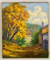 Nowinsky Jenő (1884-?): Őszi verőfény. Olaj, vászon, jelzett, 60×50 cm