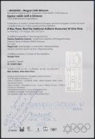 Szepesi György (1922- ) sportriporter saját kezu dedikálás a Egykor nekik szólt a Himnusz c. kiállítás neki címzett meghívóján