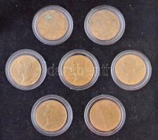 Franciaország 1962-2001. 20c Al-Br (7xklf) "Napóleon tengeri csatái" dísztokban, tanúsítvá...