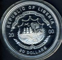 Libéria 2000. 20$ Ag "James Carter" T:PP