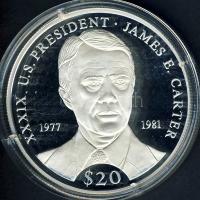 Libéria 2000. 20$ Ag "James Carter" T:PP