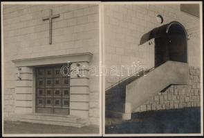 Salgótarján, ferences rendház és egy másik épület, 6 db fotó, 12×17 és 23×17 cm