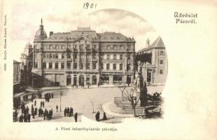 1901 Pécs, Takarékpénztár palotája, Szentháromság szobor