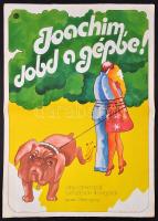 1975 Killer István (?-): Joachim, dobd a gépben! csehszlovák film plakát, hajtásnyommal, 59,5x42 cm
