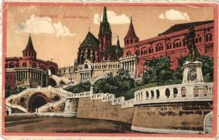 Budapest, Margitsziget, Halászbástya, Gellért szobor - 3 db régi képeslap / 3 pre-1945 postcards