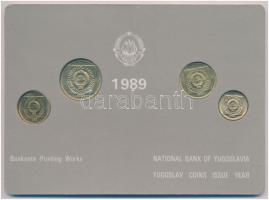 Jugoszlávia 1989. 10D-100D (4xklf) forgalmi sor eredeti kartonlapos kiadásban T:1
Yugoslavia 1989. ...