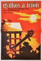 1979 Koppány Simon (1943-)-Hodosi Mária (1943-): Gyilkos a tetőn, svéd film plakát, hajtásnyommal, 57x39,5 cm