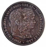 Ausztria 1879. 2G Ag "I. Ferenc József és Erzsébet királynő / Ezüstlakodalom" T:1- patina  Austria 1879. 2 Gulden Ag "Franz Joseph and Elisabeth / Silver Jubilee" C:AU patina Krause X#M5