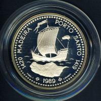 Portugália 1989. 100Esc Ag "Madeira felfedezése" T:PP