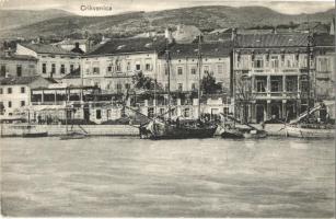 1909 Crikvenica, Cirkvenica; port view with ships (EK)
