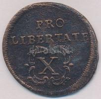 1705. X Poltura Cu "II. Rákóczi Ferenc" (7,91g) T:2,2-  Hungary 1705. X Poltura Cu "Francis II Rákóczi" (7,91g) C:XF,VF  Huszár: 1535 Unger II.: 1133.a