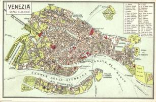 Venezia / Venice map, local attractions marked with numbers