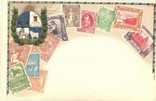 10 db főleg MODERN bélyeg és posta motívumlap / 10 mostly modern stamp and post themed motive postcards