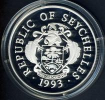 Seychelles 1993. 25R Ag "Olimpiai játékok-gimnasztika" T:PP