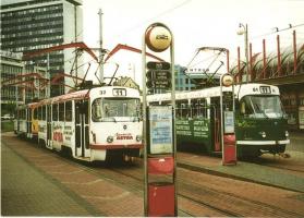 8 db modern külföldi villamos motívumlap / 8 modern European tram motive cards