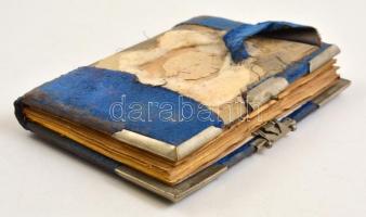 cca 1893 Régi emlékkönyv, számos érdekes bejegyzéssel