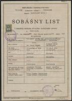 1862-1956 11 db felvidéki okmány (bizonyítvány, levél, stb.), némelyiken viaszpecsét és okmánybélyeg