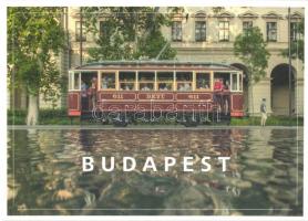 15 db modern budapesti villamos motívumlap / 15 modern tram motive cards from Budapest