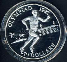 Salamon szigetek 1991. 10$ Ag "Olimpia-futás" T:PP