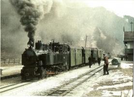 12 db modern külföldi gőzmozdony motívumlap / 12 modern Worldwide locomotive and train motive cards