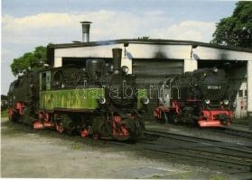 12 db modern külföldi gőzmozdony motívumlap / 12 modern Worldwide locomotive and train motive cards