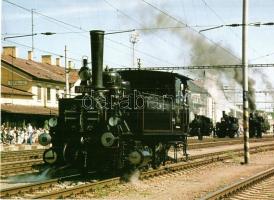 12 db modern külföldi gőzmozdony motívumlap / 12 modern Worldwide locomotive and train motive cards