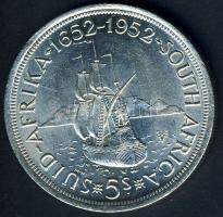 Dél-Afrika 1952. 5Sh Ag "Fokváros felfedezése" T:2