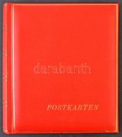 Piros képeslapalbum 156 férőhellyel / Red postcard album for 156 cards