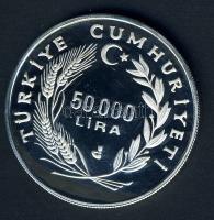 Törökország 1993. 50.000L Ag "Labdarúgó VB" T:PP