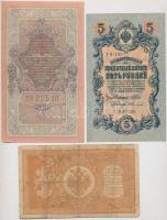 Orosz Birodalom 1909-1912. (1898) 1R + (1905) 3R (2x) + (1909) 5R + 10R Szign.: Shipov T:III közte s...