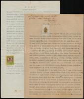 1880-1943 9 db okmánybélyeges irat, mind más bérmentesítéssel