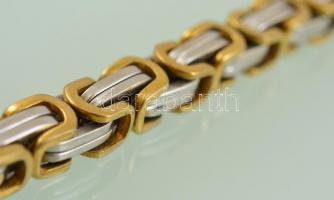 Masszív "fuksz" nyaklánc, fém, h: 52 cm