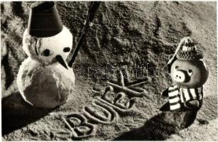 14 db MODERN magyar bábfilm sorozatos motívumlap, Mazsola és Tádé, Böbe baba / 14 modern Hungarian p...