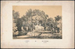cca 1850 A temető Pesten Litográfia Szerelmey M: műhelyéből. cca 1850 18x14 cm