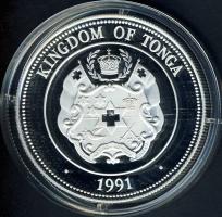 Tonga 1991. 1P Ag "Olimpia-műugrás" T:PP