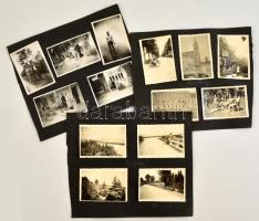 cca 1930 Balatoni életképek, különböző helyszínekről (Siófok, Hévíz,Keszthel), 23 db fotó, 8,5×6 cm